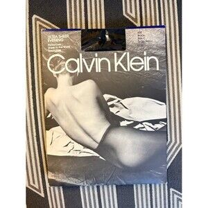 NWT VTG 80’s 90’s Calvin Klein Black Sheer Evening Pantyhose Size C